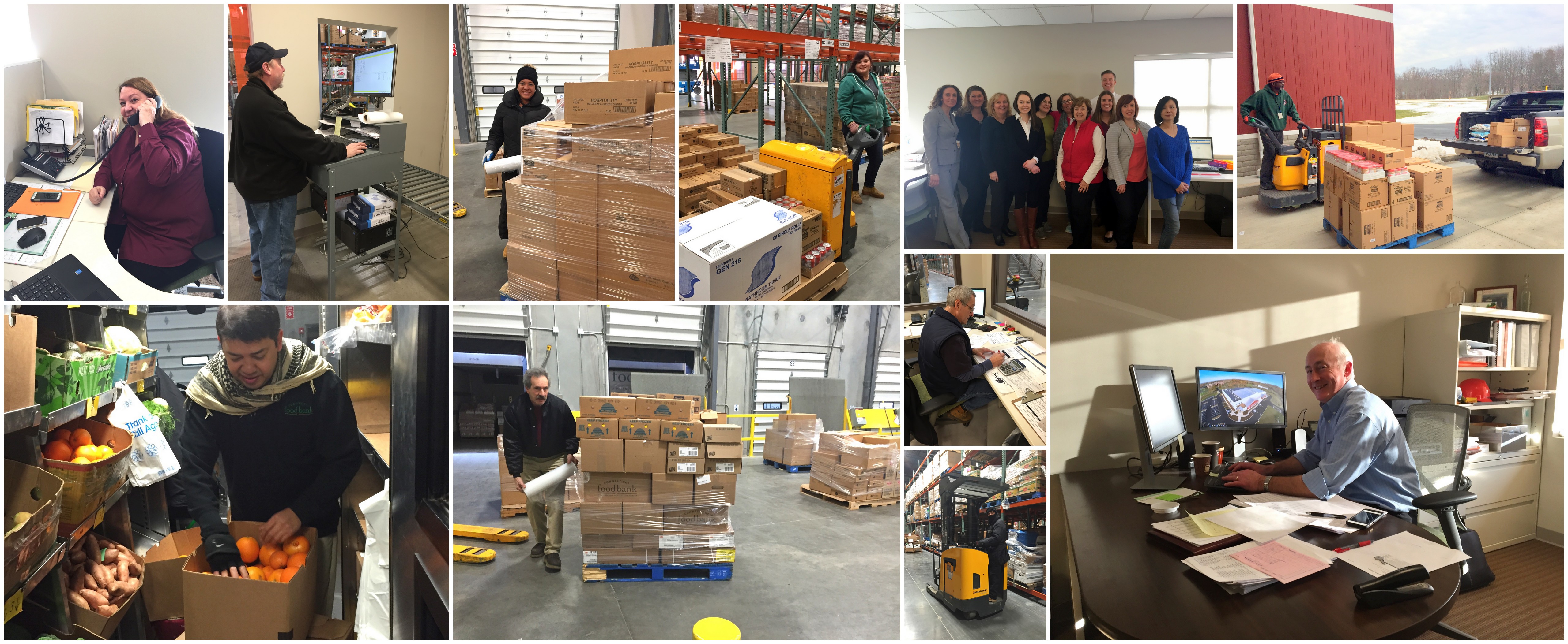 Photo collage of staff at Connecticut Food Bank