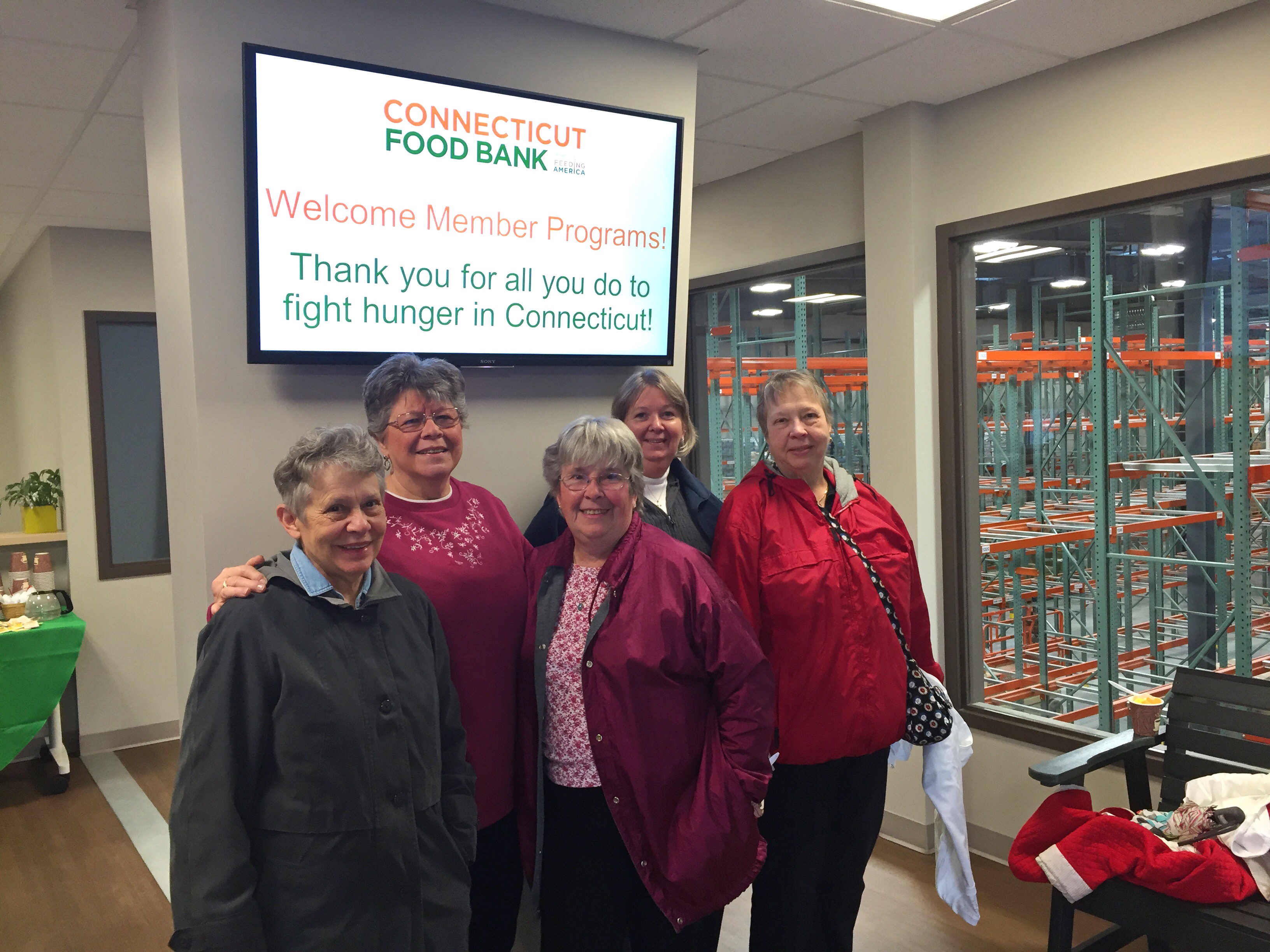 A team from the Ecumenical Food Bank in Naugatuck visited the Connecticut Food Bank Member Programs Open House November 12.
